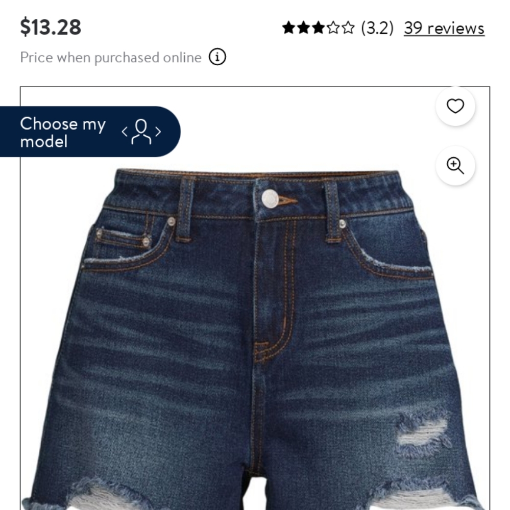 Time and Tru relax fit jean shorts